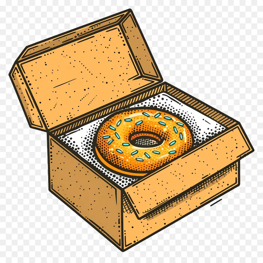 Caixa Com Rosquinhas，Pastelaria PNG