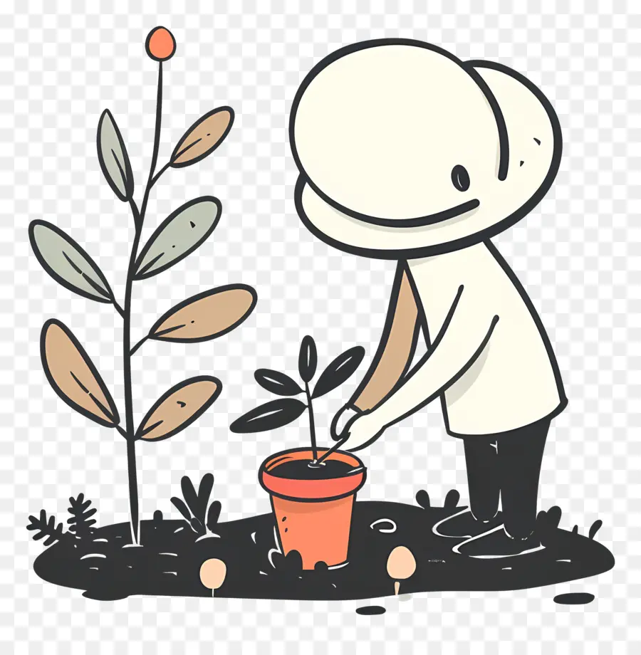 Jardinagem，Personagem De Desenho Animado PNG