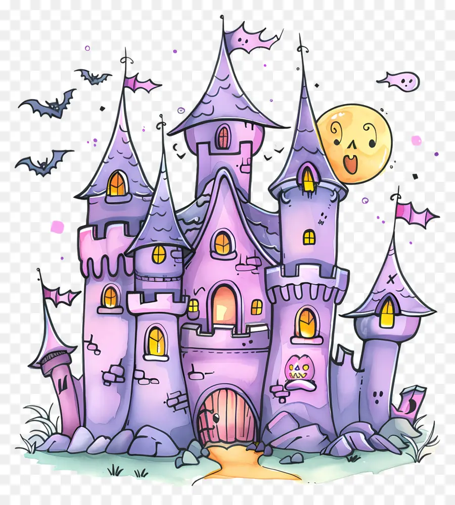 Castelo Assustador De Halloween，Castelo PNG