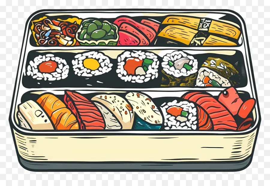 Caixa De Bento，Sushi PNG