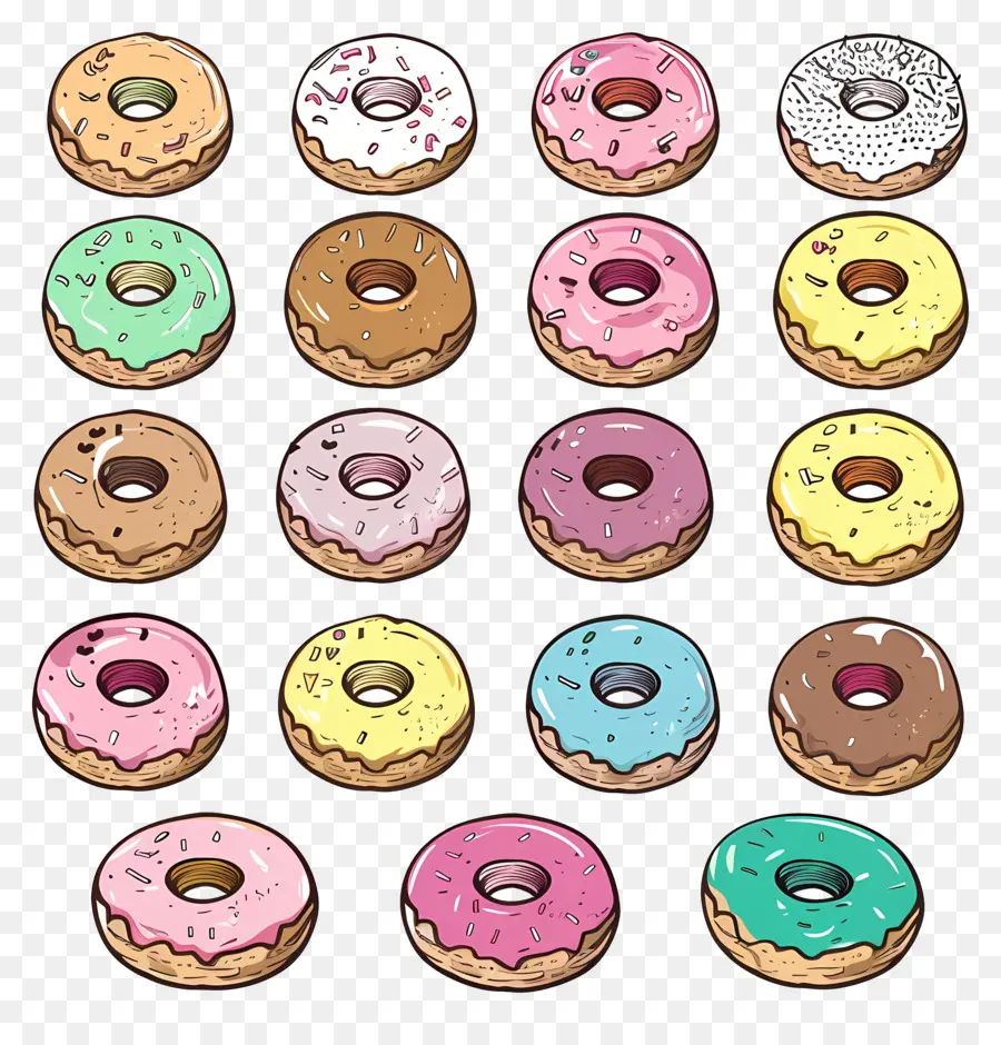 Donuts，Donuts Coloridos PNG