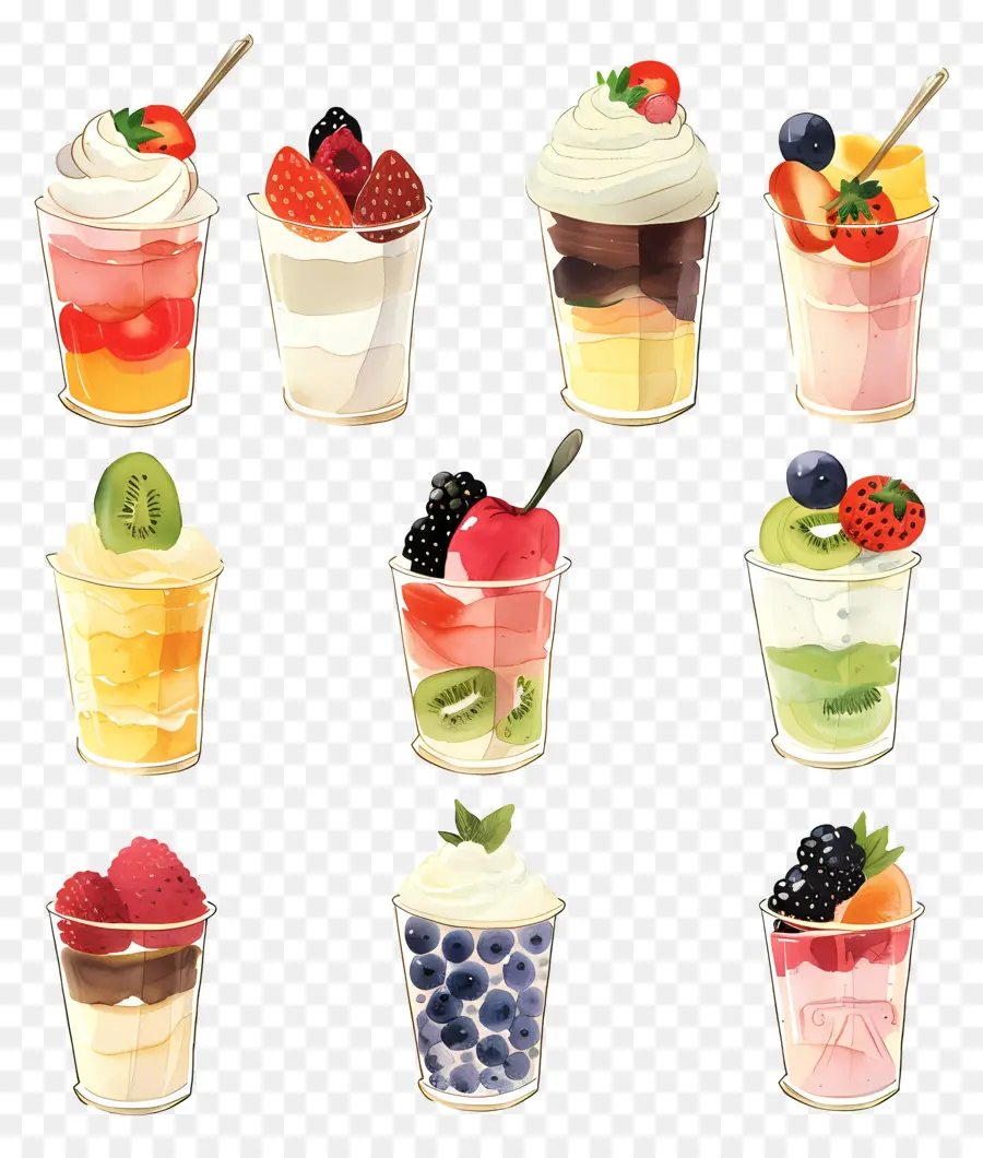 Perfeito，Copos De Fruta PNG