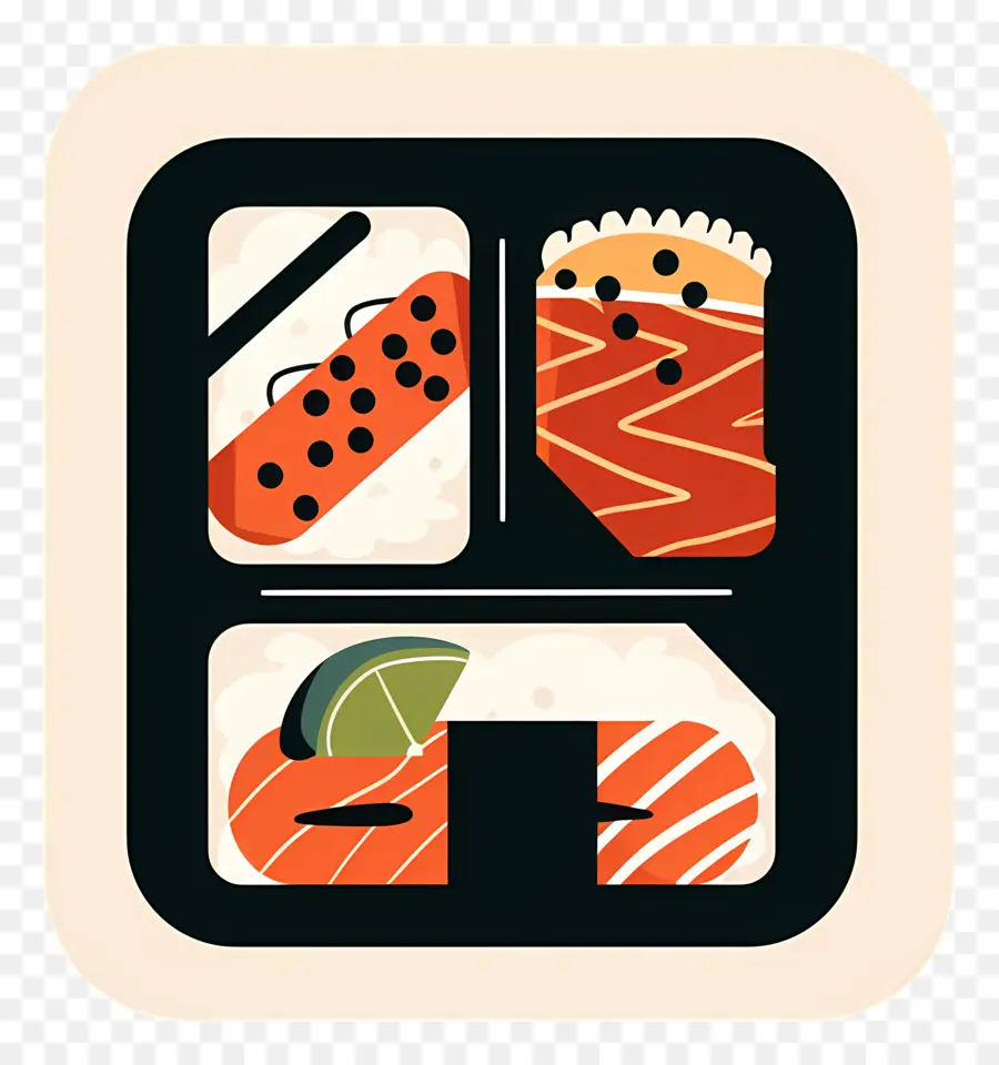 Caixa De Bento，Sushi PNG