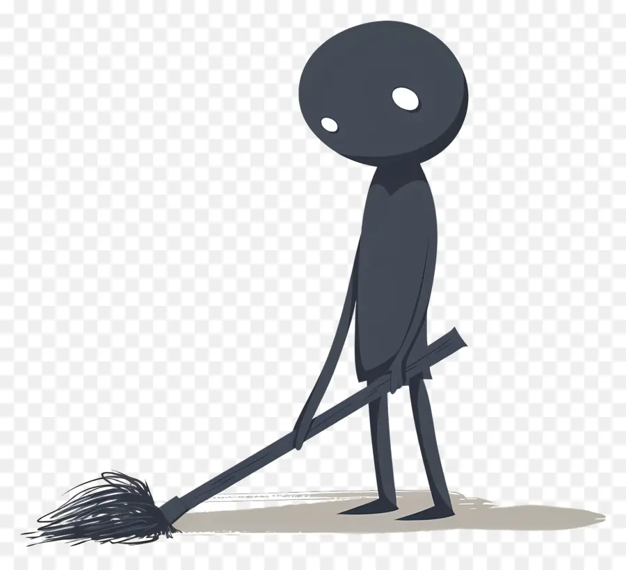 Piso Varrendo Stickman，Remoção De Neve PNG