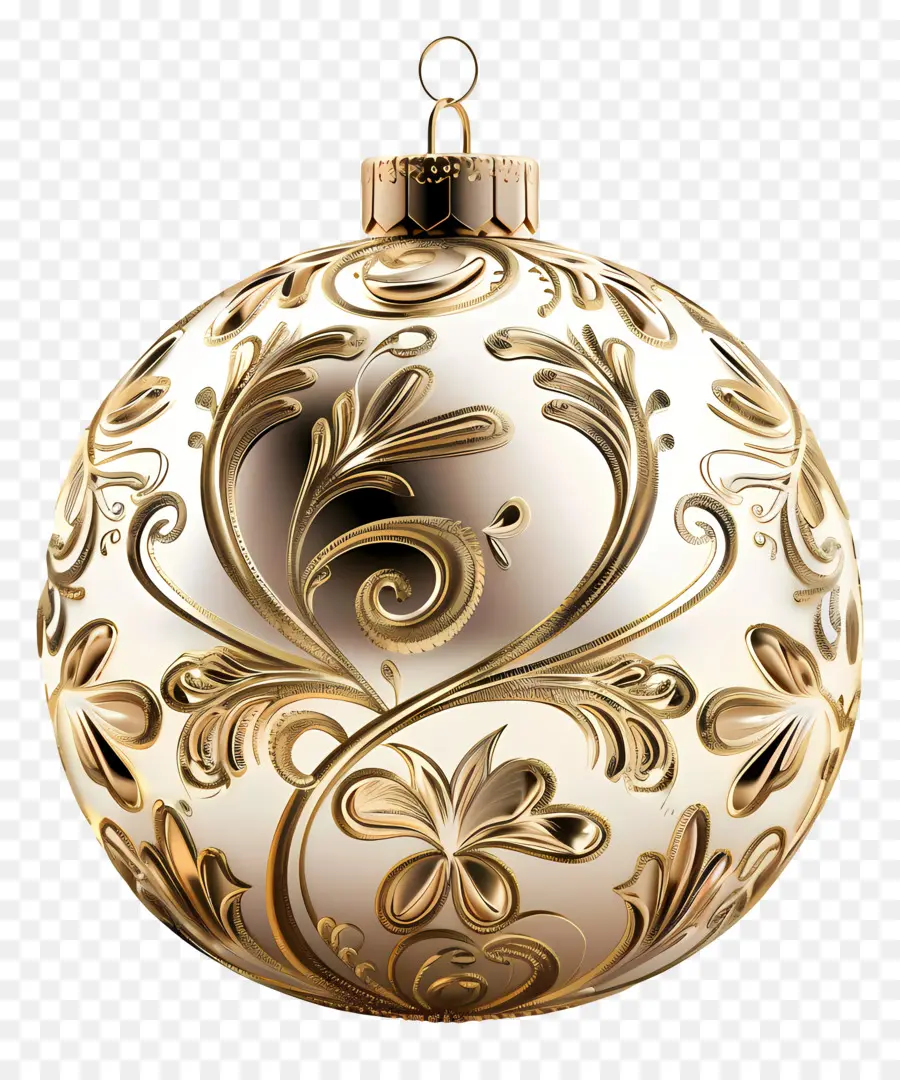 Enfeite De Natal De Ouro，Ornamento PNG