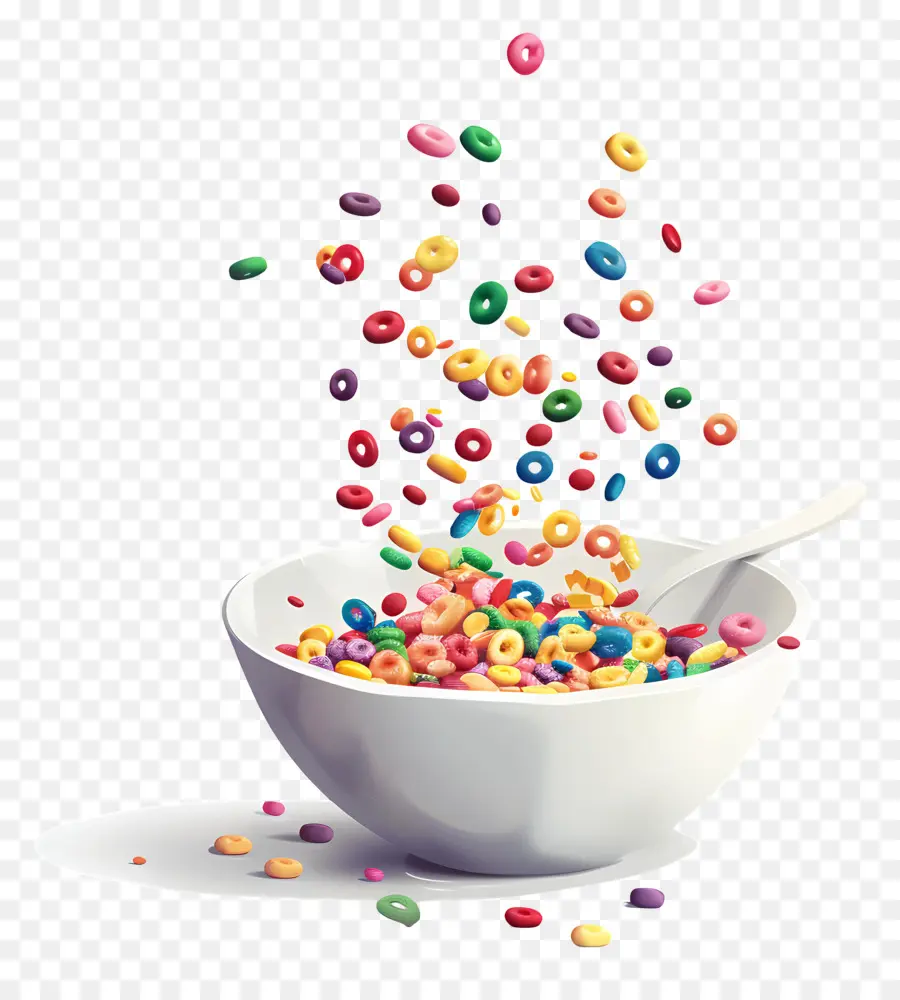 Café Da Manhã De Cereais，Cereal Colorido PNG