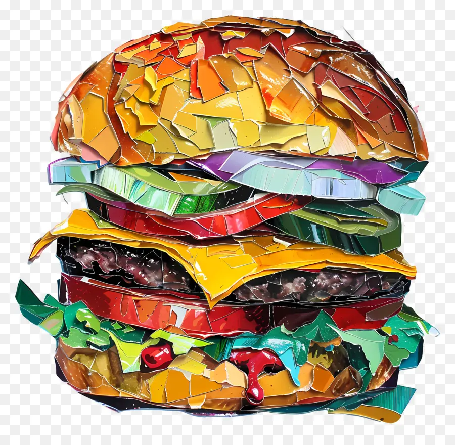 Hamburger，Pintura De Hambúrguer PNG