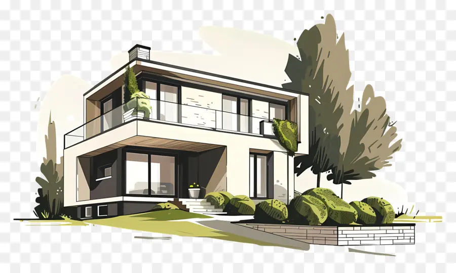 O Modern House，Casa Moderna PNG