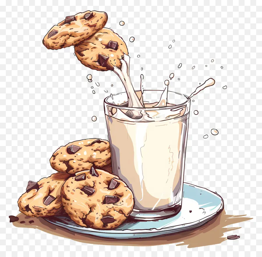 Biscoitos E Leite，Leite E Cookies PNG