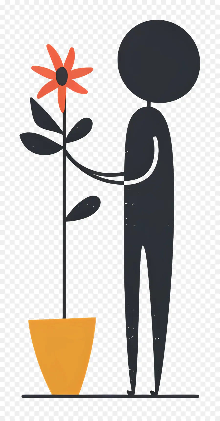 Stickman，Planta De Vaso PNG