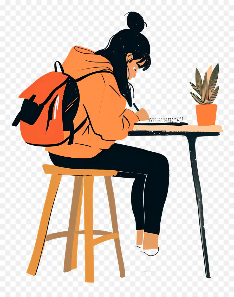 Menina Fazendo O Dever De Casa，Laptop PNG