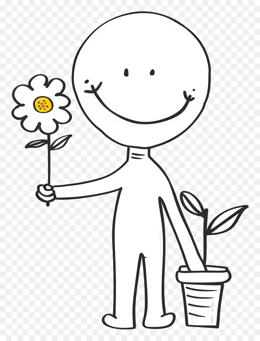 Stickman，Flor PNG