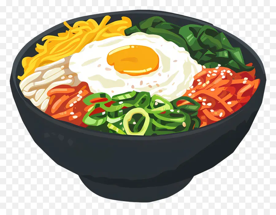 O Coreano Bibimbap，Tigela De Arroz Coreano PNG