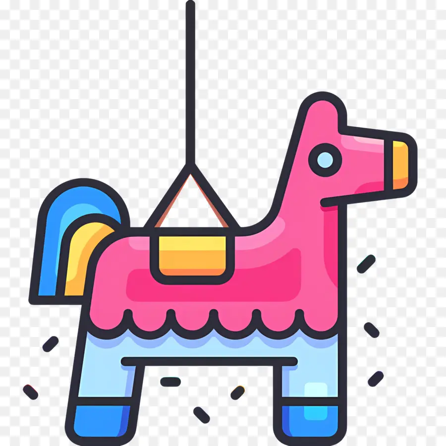 Pinata，Cor De Rosa Cavalo PNG