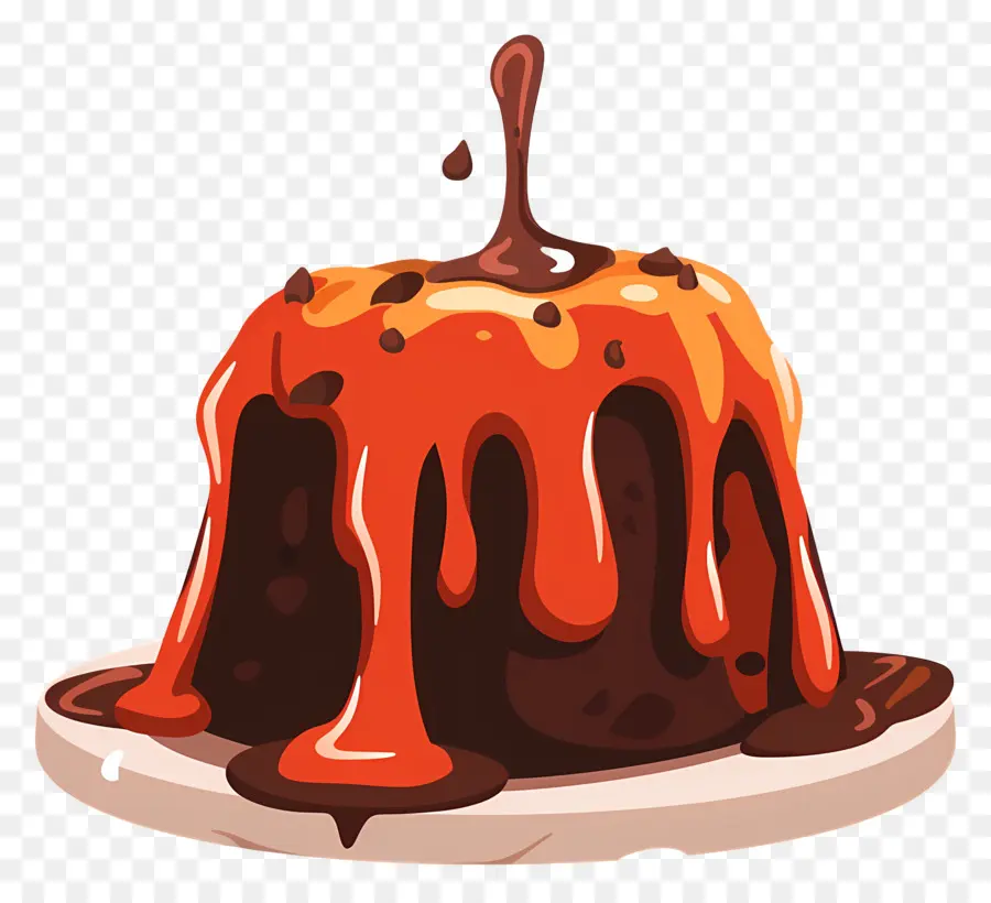 Bolo De Lava Derretido，Fudge De Chocolate Bolo PNG