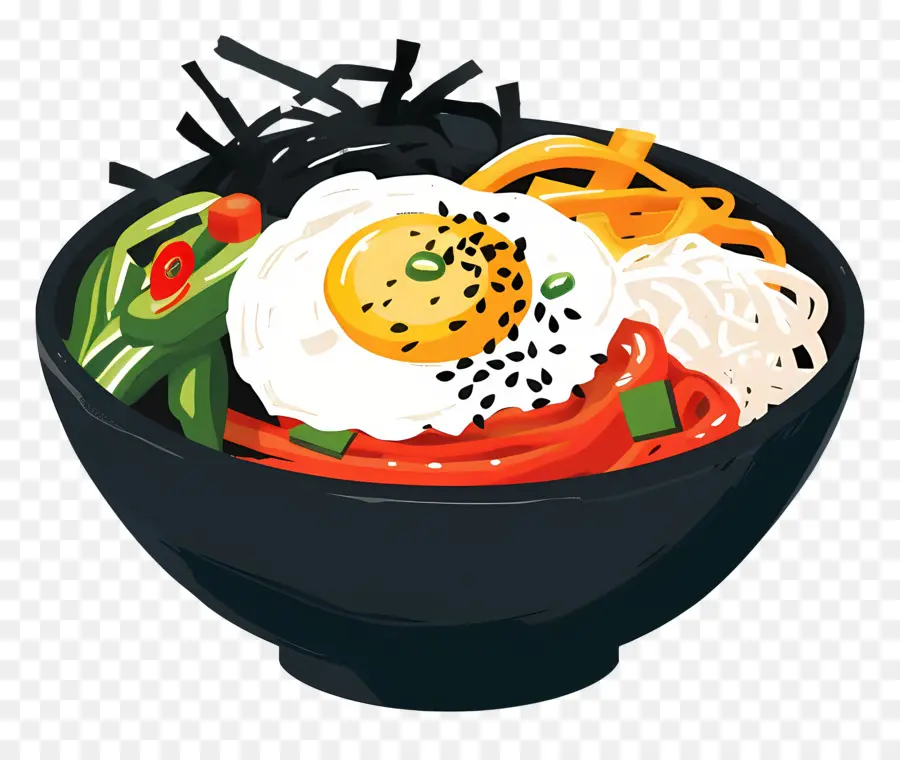 O Coreano Bibimbap，Macarrão PNG