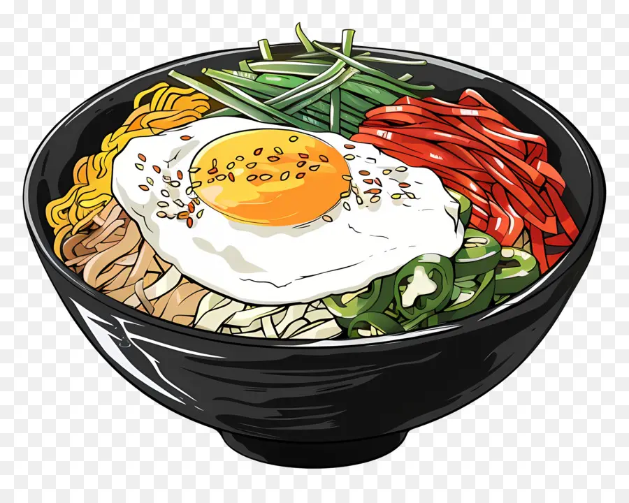 O Coreano Bibimbap，O Coreano Macarrão PNG