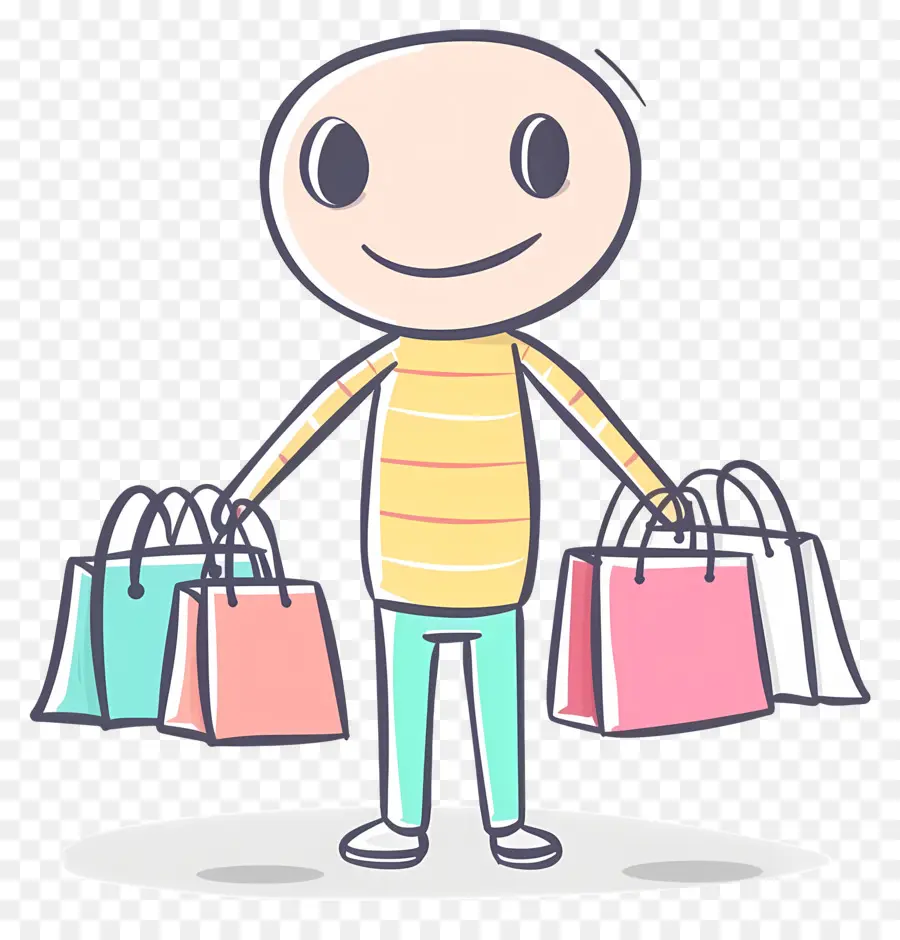 Compras，Stick Figure PNG