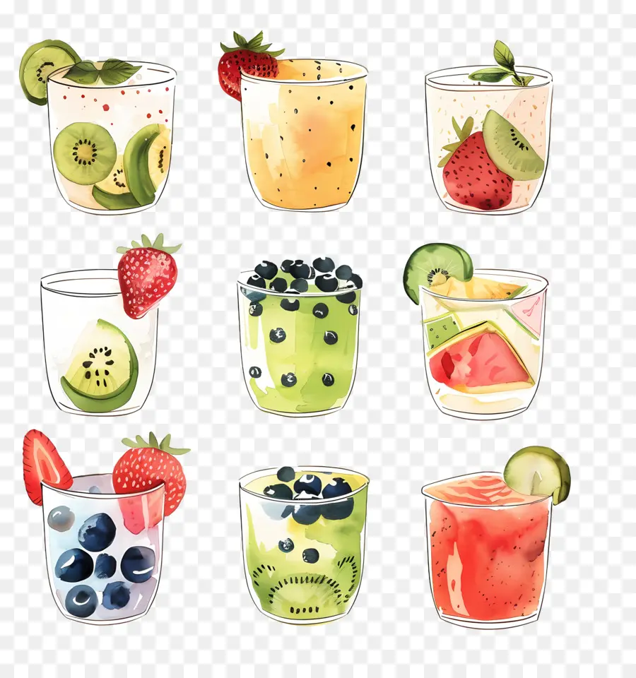 Perfeito，Coquetéis De Frutas PNG