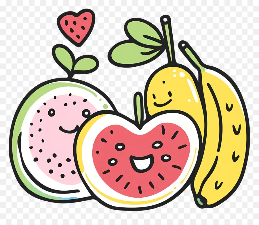 Fruits，Frutas Sorridentes PNG