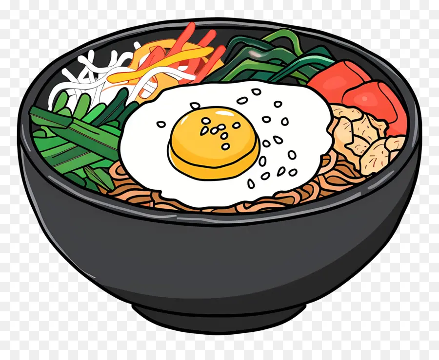 O Coreano Bibimbap，Macarrão PNG