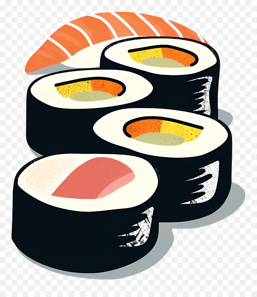 Sushi，Rolos De Sushi PNG