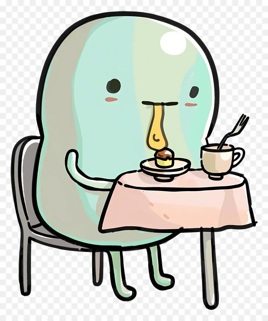 Comer O Pequeno Almoço，Pequena Criatura Verde PNG