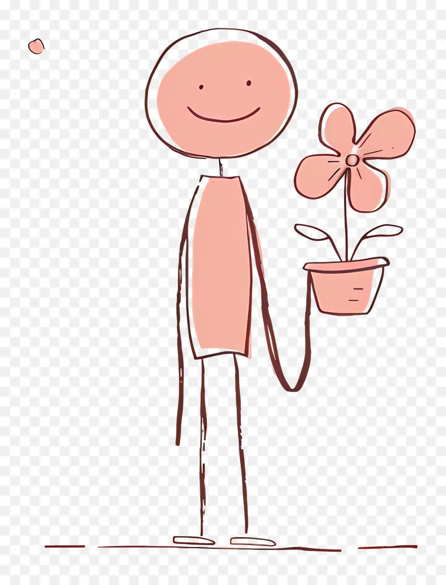 Stickman，Vaso De Flores PNG