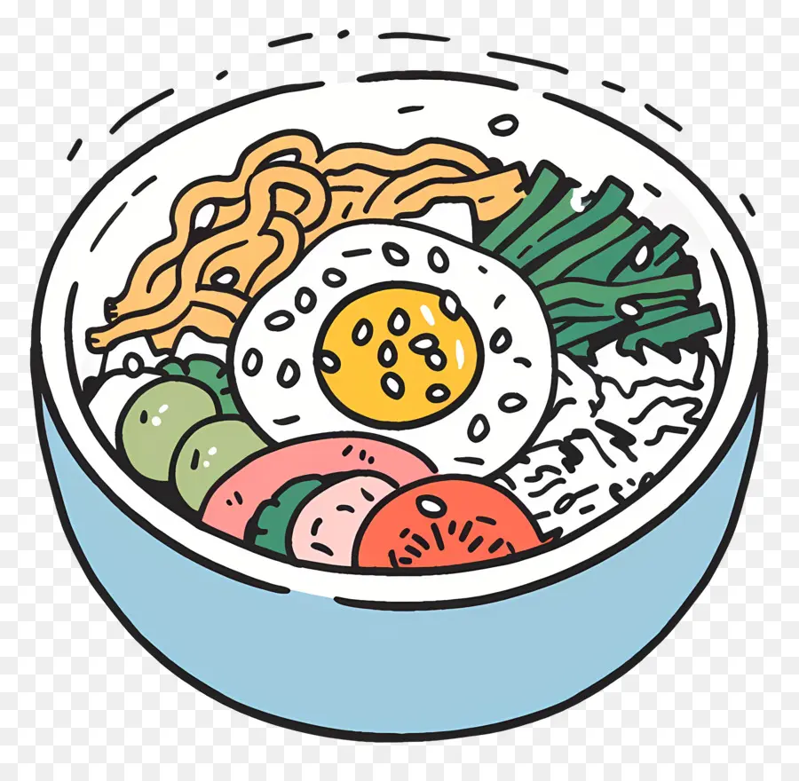 O Coreano Bibimbap，Ramen PNG