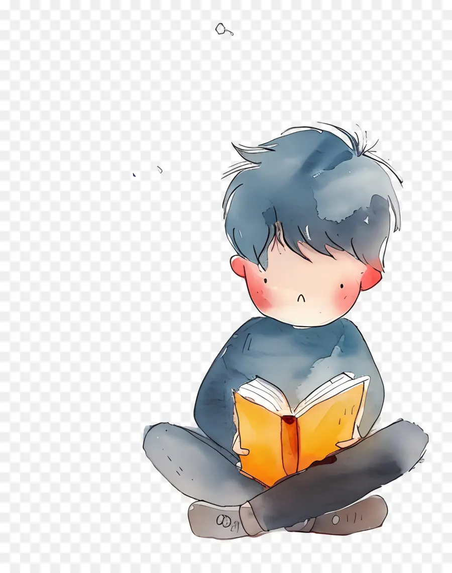 Leitura，Ilustração Em Aquarela PNG