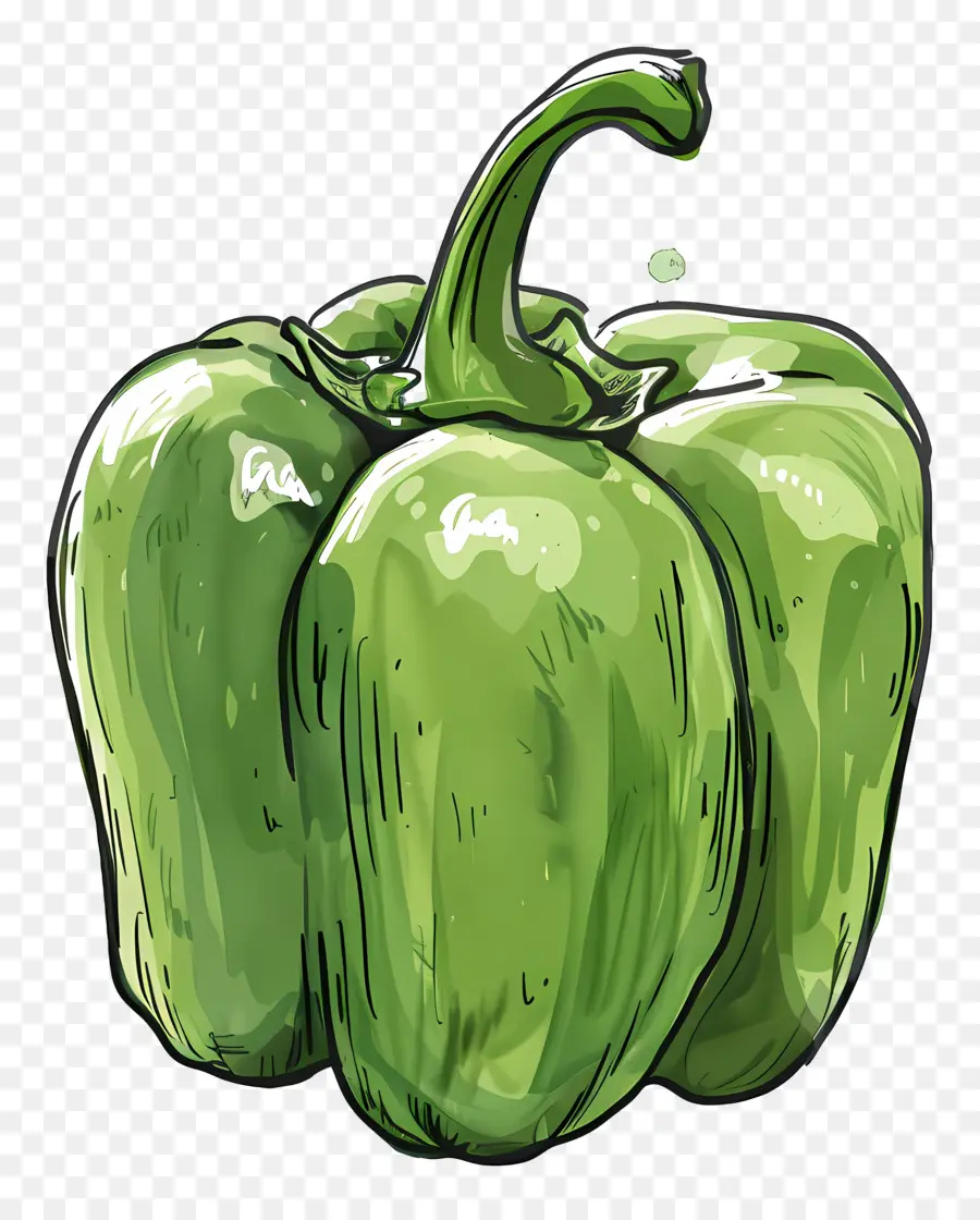 Pimentão，Green Pepper PNG