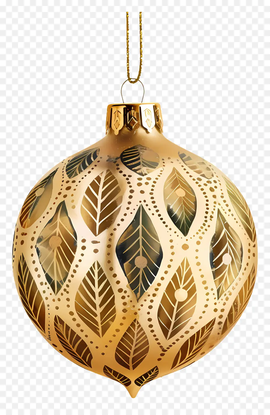 Enfeite De Natal De Ouro，Ornamentos De Ouro PNG