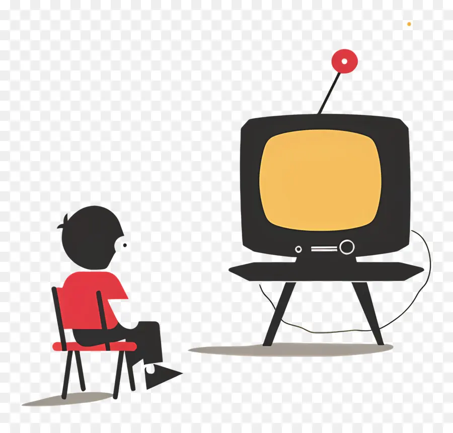 Stickman Assistindo Tv，Television PNG