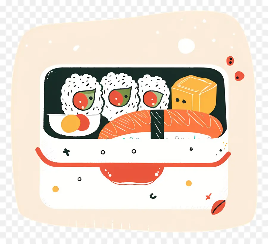 Caixa De Bento，Sushi PNG