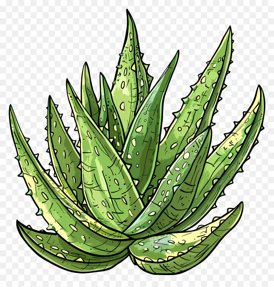 Aloe Vera，Folha PNG