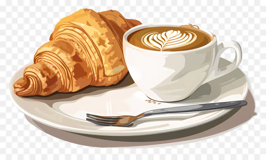 Croissant E Café，Café PNG