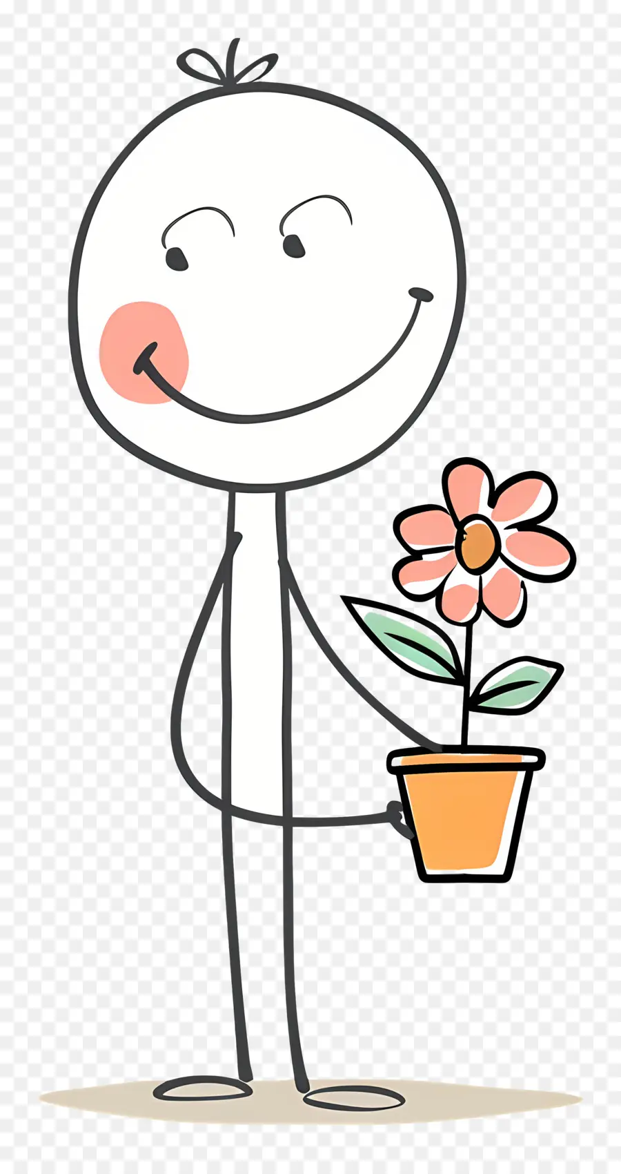 Boneco Com Flor，Flor PNG