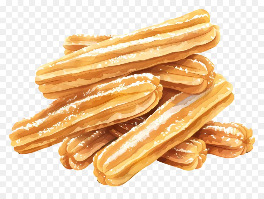 Churros，Pastelaria Espanhola PNG