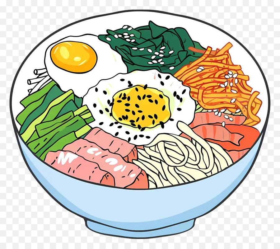 O Coreano Bibimbap，Macarrões PNG