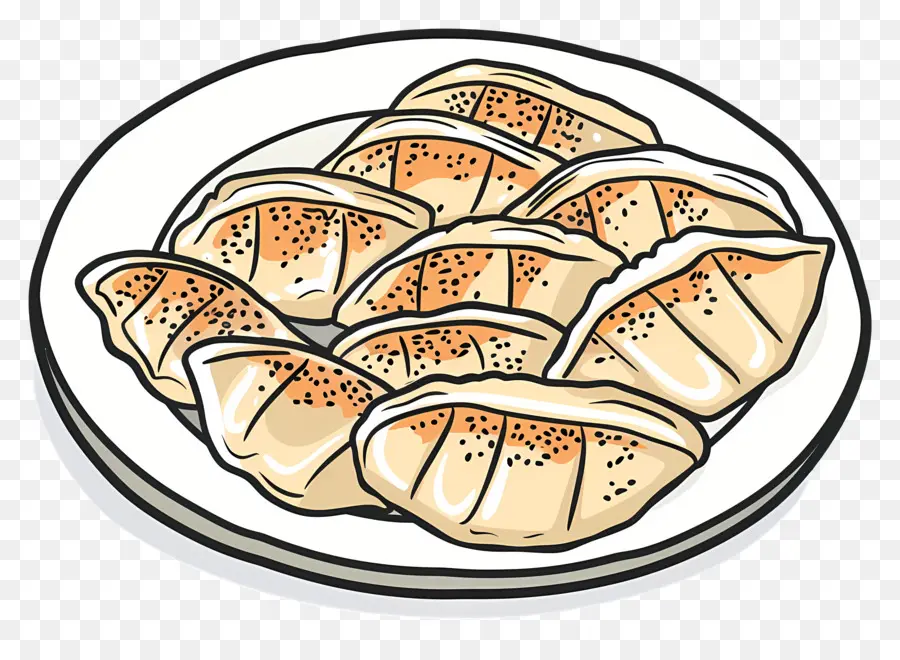 Gyoza Japonesa，Bolinhos Cozidos No Vapor PNG