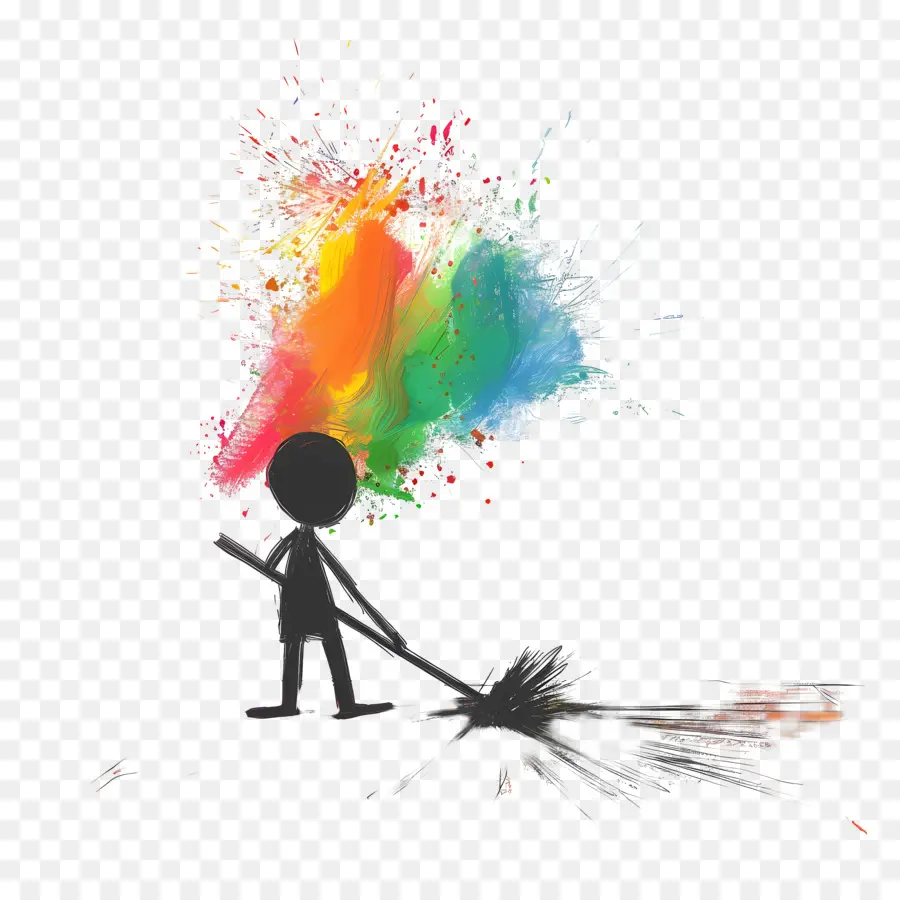 Piso Varrendo Stickman，O Paint Splatter PNG