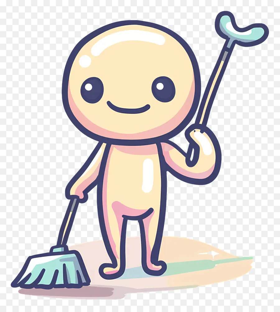 Piso Varrendo Stickman，Personagem De Desenho Animado PNG