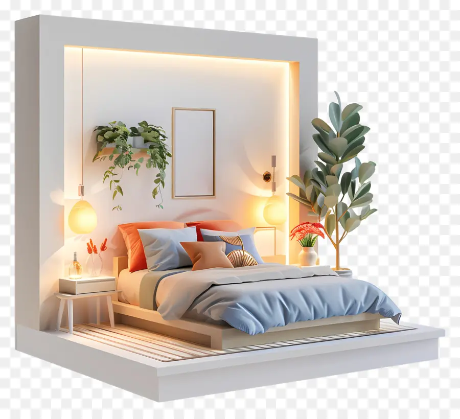 3d Quarto，Bedroom PNG