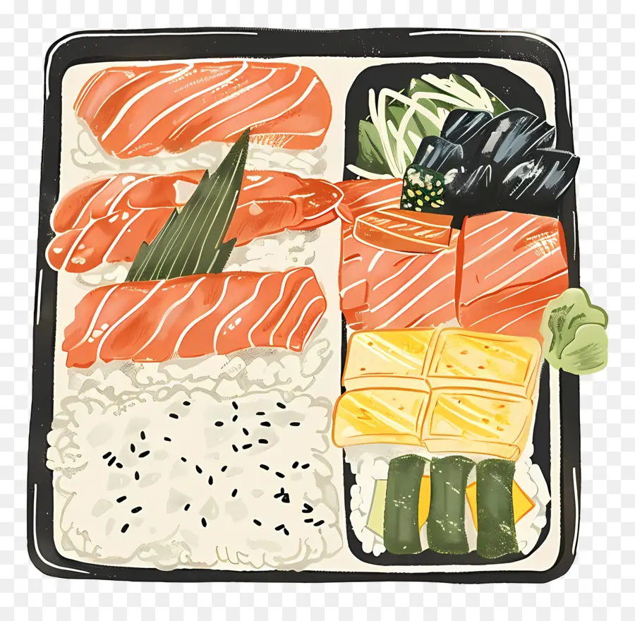 Caixa De Bento，Sushi PNG