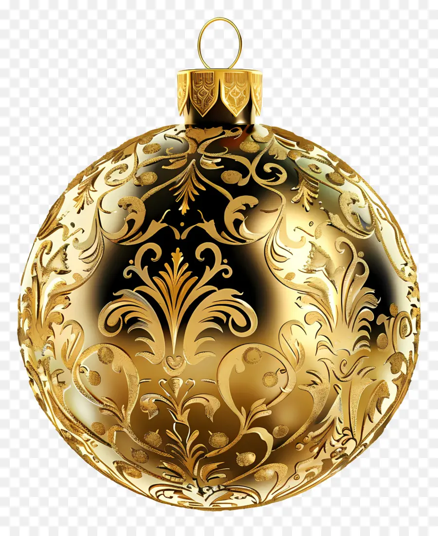 Enfeite De Natal De Ouro，Decoração De Natal PNG