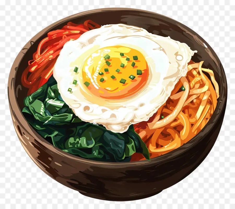 O Coreano Bibimbap，Espaguete PNG