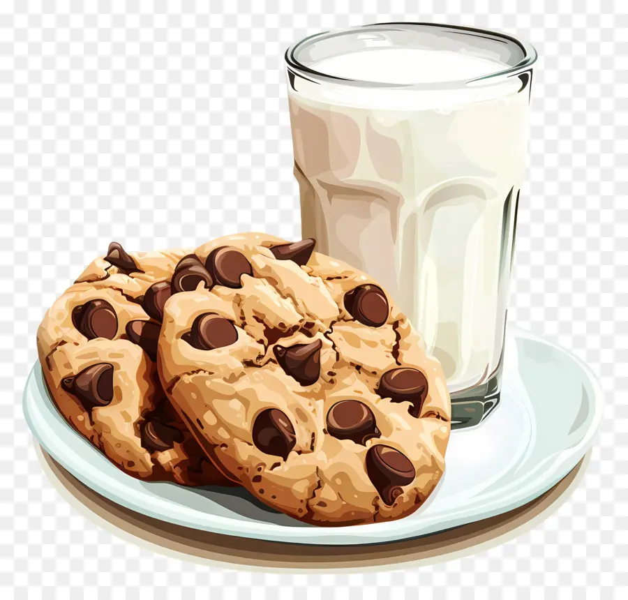 Biscoitos E Leite，Chocolate Chip Cookie PNG