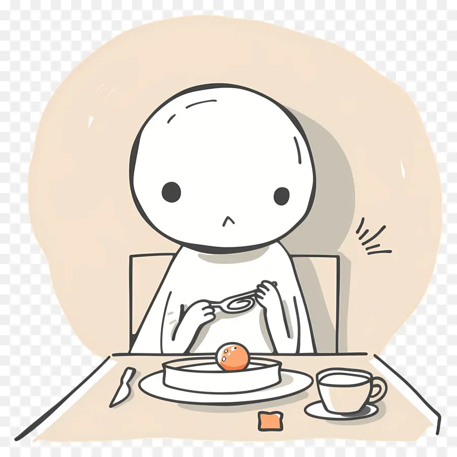 Comer O Pequeno Almoço，Stick Figure PNG