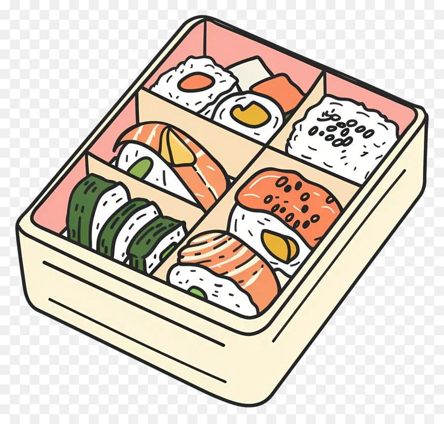 Caixa De Bento，Sushi PNG