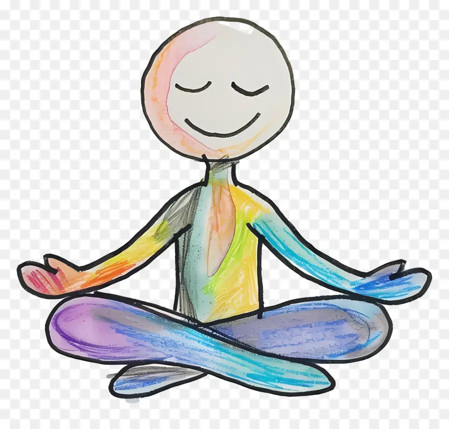 Meditando，Posição De Lótus PNG